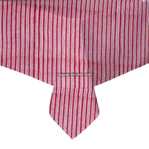Mantel Cuadrado de Lino 100% Algodón con Estampado a Mano, Elegante, Clásico, Lavable, Vintage, para Decoración del Hogar y Cocina - Product Image 6