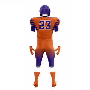 Tenues de football américain pour jeunes, design personnalisé OEM, vêtements d'entraînement respirants à manches courtes, ensembles d'uniformes de football américain - Product Image 3