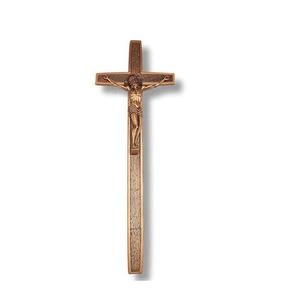 Crucifijo de metal para ataúd, cruz de Jesús para cementerio, crucifijo solar para ataúd, hecho de metal, para bendición de obispos - Product Image 1