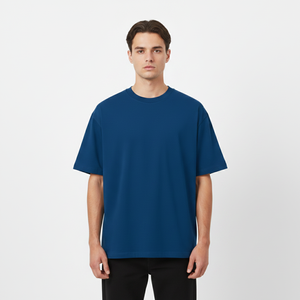 T-shirts unisexes amples et surdimensionnés en coton 100% 305 g/m² avec logo personnalisé OEM imprimé, style streetwear pour hommes, t-shirts graphiques pour hommes - Product Image 2