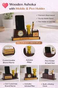 Organizador de Escritorio de Madera Personalizado Multifuncional con Impresión Personalizada - Producto Promocional de Oficina para Año Nuevo y Año Nuevo Chino - Product Image 3