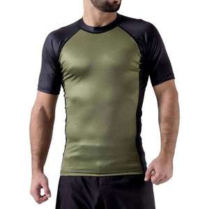 Custom <b>Men</b> Short Sleeve Rash Guard <b>Compression</b> <b>Shirt</b> MMA BJJ Jiu Jitsu Surfing Swim Gym Fitness Quick Dry UV Protection Top - Product Image 6