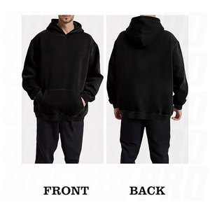 Heavyweight Oversized Hoodies for Men Couples Pullover Vintage Acid Wash Sweatshirt with Soft Warm Cotton Fleece Hoodies Screen - Product Image 3
