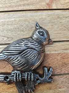 Heavy Duty Wall Mounted Bird on Branch <b>Hook</b> Rustic Metal Animal Decorative Hanger for Entryway Mudroom Outdoor Garden - Product Image 4