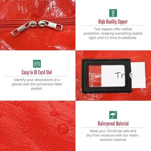 Borsa porta albero di Natale extra large da 2,3 m, resistente e robusta con manici rinforzati per alberi di Natale artificiali - Product Image 4