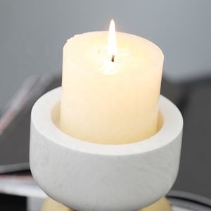 Candelabro de decoración Interior de mármol sólido, soporte de vela con Base de Metal para decoración del hogar, diseño a la moda - Product Image 2