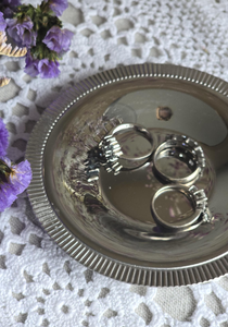 Plateau de service en aluminium argenté fait main, design coréen, organiseur de cosmétiques, plateau de rangement pour bijoux, décoratif doré - Product Image 3