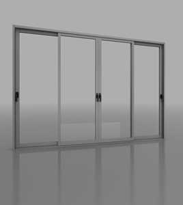 หน้าต่างบานเลื่อนอลูมิเนียมทนต่อแรงกระแทกป้องกันพายุเฮอริเคนตัวแบ่งความร้อนสำหรับวิลล่าชายฝั่งและอาคารพาณิชย์ - Product Image 4