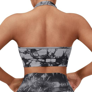 Soutien-gorge de sport sans couture pour femme, grande taille, maintien élevé, respirant, léger, extensible dans quatre directions, bretelles asymétriques, polyester/nylon - Product Image 3