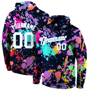 Custom Sublimation Print Hoodie <b>Men's</b> Breathable Polyester Sportswear Team Name Number Front Logo Casual Fit Spring Wear - Product Image 5