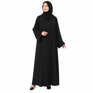 Abaya Negra de Lujo, Estilo Árabe Premium, Estilo Saudí, Abaya Negra para Hajj - Product Image 4