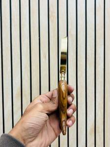 Lupa de mano de latón de 3'' con mango de madera con diseño de pez |   Lupa óptica de cristal vintage (no plegable) - Product Image 5