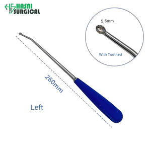 Cureta Ósea UBE de 5.5 mm, Derecha, Sin Dientes, de Acero Inoxidable, Instrumentos Quirúrgicos Ortopédicos Manuales - Product Image 3