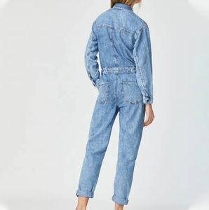 Conjunto de Traje de Mezclilla para Mujer, Estilo Casual, Ajustado, con Botones, para Primavera/Verano, al Precio Más Bajo, Servicio OEM, Ligero, de Algodón - Product Image 5