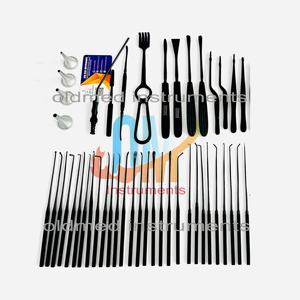 Juego de Instrumentos de Timpanoplastia Profesional de Alta Calidad, 58 Piezas, Instrumentos de Microcirugía de Oído, Instrumentos ORL con Recubrimiento Negro de Alta Calidad - Product Image 4