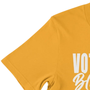 Camiseta de mujer de manga corta con estampado gráfico de Sigma Gamma Rho Gold White Voting Is My Black Job, estilo casual, moda urbana, estampado personalizado - Product Image 4