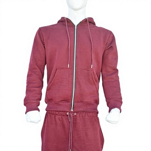 Ensemble de survêtement personnalisé en molleton respirant à capuche pour hommes et femmes, fabricant OEM de vêtements de sport, vente en gros de survêtements en coton pour l'automne - Product Image 1