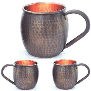 Diamond Antique Modern Design Eco-friendly <b>Large</b> Capacity Copper <b>Mugs</b> with Handle Custom Logo Bulk Wholesale Party Use - Product Image 2