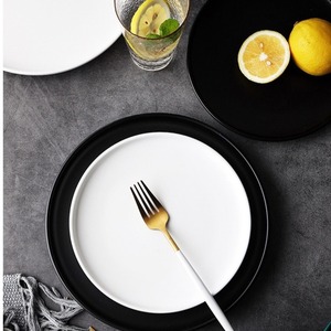 Ceramic Porcelain Dinner Plates Five Colours Minimalist Design Smooth Glossy Underglaze Microwave Dishwasher Safe Durable - Product Image 4