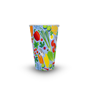 12oz Disposable Single Wall PE Coated Recyclable Food Grade <b>Paper</b> Coffee Cup Custom Printed Design Leak-Proof Riiqi Taiwan - Product Image 1