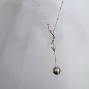 9-10ทะเลตาฮิติ S925เงินเมตรบ้านสไตล์เดียวกันสร้อยคอเกลียวออกแบบ Y ส่วนบุคคลสร้อยคอจี้แฟชั่น - Product Image 2