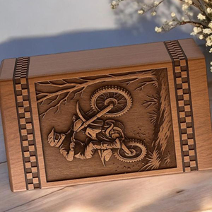 Custom Engraved Wooden Resin Urn <b>Box</b>: <b>Pet</b>/Human <b>Memorial</b> Keepsake urn <b>Memorial</b> Keepsake by AYAANS - Product Image 5