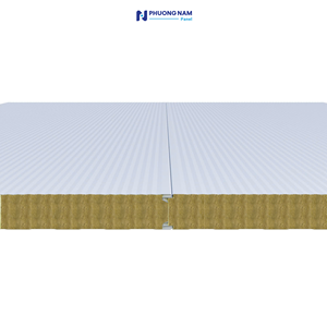 แผ่นฉนวนกันความร้อน Prock สำหรับ Rockwool หนา 75 มม. สำหรับผนังภายในแบบแซนวิช ทนไฟสูง กันเสียง เหมาะสำหรับใช้ในโรงงานและคลังสินค้า - Product Image 2