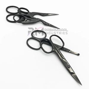 RMI High Quality Custom Logo 4-Style Black Plasma Color Stainless Steel Manicure Scissors Sharp Ceramic Beauty <b>Nail</b> <b>Tool</b> - Product Image 5