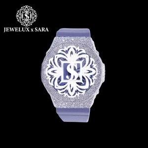 Reloj de Pulsera Elegante de Caucho con Diamantes Mossinate Gris de Primera Calidad, Reloj de Pulsera Elegante de Caucho con Diamantes Mossinate Blanco - Product Image 4