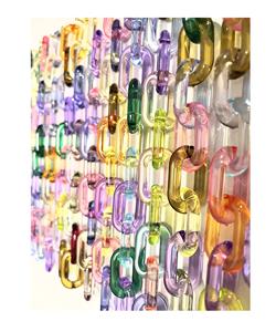 Chaîne murale en résine de grande taille à prix de gros, accessoire de mode décoratif en résine acrylique, chaîne en résine. - Product Image 4