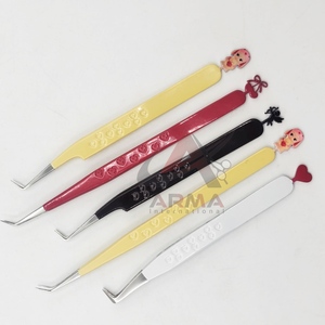 Pince à épiler pour extensions de cils en acier inoxydable, prix de gros, vente chaude, étiquette privée, conception CNC personnalisée, précision et durabilité - Product Image 2