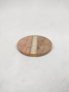 Juego de Posavasos Redondos de Madera de Acacia y Resina Epoxi, Ecológicos, Hechos a Mano, de Tamaño Personalizado, para Protección de Mesa, Decoración Moderna para el Hogar y la Oficina - Product Image 4