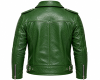 Veste de moto en cuir véritable noir pour homme, col rabattu, fermeture éclair, coupe ajustée, pour l'automne et l'hiver