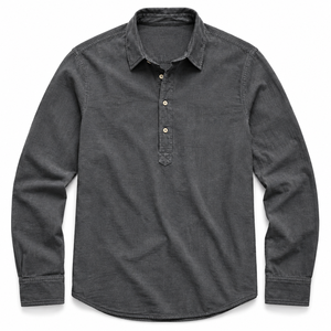 Camisa de Vestir para Hombre, Corte Regular, Cuello Alto, Ecológica, Transpirable, de Algodón Jacquard ODM, con un Solo Botón, 240g, Manga Larga - Product Image 3