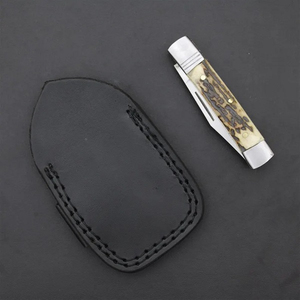 Navaja de Bolsillo para Acampar al Aire Libre - Navaja Plegable Hecha a Mano de Acero al Carbono con Mango de Madera, Personalizable con Marca Privada OEM - Product Image 3