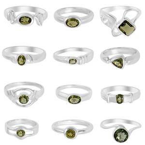Anillo de Compromiso y Matrimonio de Plata de Ley 925 Chapado en Oro con Circonita Cúbica Verde de Lujo, Nueva Colección 2026, Joyería Fina para Mujer - Product Image 6