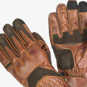 Gants de moto en cuir marron, gants de course à moto à doigts complets, respirants, antidérapants, pour le cyclisme en plein air - Product Image 2