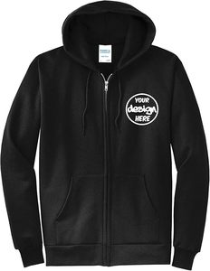 เสื้อฮู้ดซิปแบบสตรีทแวร์ ปักโลโก้ตามสั่ง พิมพ์ลายได้ทั้งด้านหน้าและด้านหลัง ผ้าฟลีซคอร์ 100% ผ้าฝ้ายทอ สำหรับทั้งผู้ชายและผู้หญิง - Product Image 5