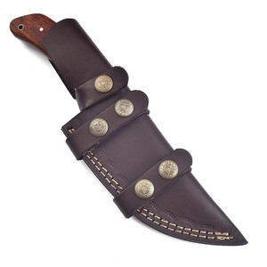Maysara Impex Damascus Steel Gut Hook Skinner <b>Knife</b> Rosewood <b>Bone</b> <b>Handle</b> Full Tang Hunting & Camping <b>Knife</b> Scout Carry Sheath - Product Image 4