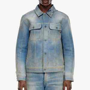 Chaquetas Bomber Casuales, Cortavientos de Moda Urbana para Hombre, Chaquetas Vaqueras de Mezclilla Sólida, Chaquetas Vaqueras de Algodón Estilo Cowboy para Hombre - Product Image 1