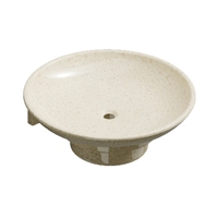 Melamin Beige Terrazzo Wandmontierte Seifenschale Selbstablaufender Halter Runde Schwebende Seifenablage Badezimmer-Zubehör-Sets