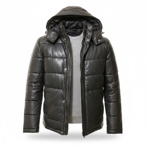 Veste en cuir d'agneau sur mesure OEM, cuir d'agneau français naturel de haute qualité, vestes en cuir véritable pour hommes - Product Image 1