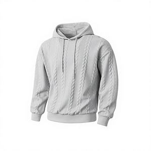 Conjunto de Sudadera con Capucha Acolchada y Pantalones Jogger para Hombre, Color Sólido, Grueso, Chándal Casual de Invierno, Venta al por Mayor, Forro Polar Pesado - Product Image 2