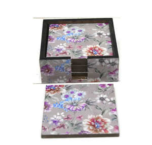 <b>Set</b> Wooden <b>coaster</b> with Holder Customized Print With Meena <b>Coaster</b> Wood <b>Table</b> Top Polished Wedding Dining <b>Table</b> Decor <b>Coaster</b> - Product Image 1