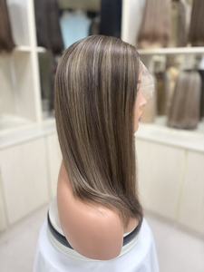 Pelucas sin pegamento de encaje suizo HD de 14 pulgadas, 100% cabello humano virgen, pelucas frontales de encaje con línea de cabello natural de alta calidad, tamaño pequeño/grande - Product Image 4