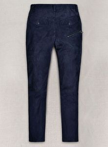 Vaqueros Cargo de Cuero de Ante Azul Oscuro - Estilo - Product Image 3