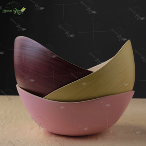 Tazón de Bambú Ecológico Hecho a Mano, Diseño Clásico Natural, Personalizable, Desechable para Fiestas, Diámetro 17.5cm X Altura 7cm >10 - Product Image 4