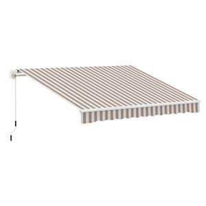 Tenda Parasole Retrattile Beige 3,6x2,4m con Manovella Manuale per Patio, Terrazza e Giardino - Product Image 1
