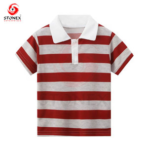 Polo décontracté à manches courtes pour garçon, col ouvert, couleur unie, tricoté, 100% coton, respirant, écologique, tendance, été - Product Image 1