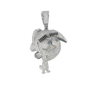Nuevo Collar con Colgante Chapado en Oro Estilo Hip Hop con Moissanita, Joyería con Microincrustaciones de Protagonista Rebelde de Anime, Regalo para Fiesta - Product Image 3